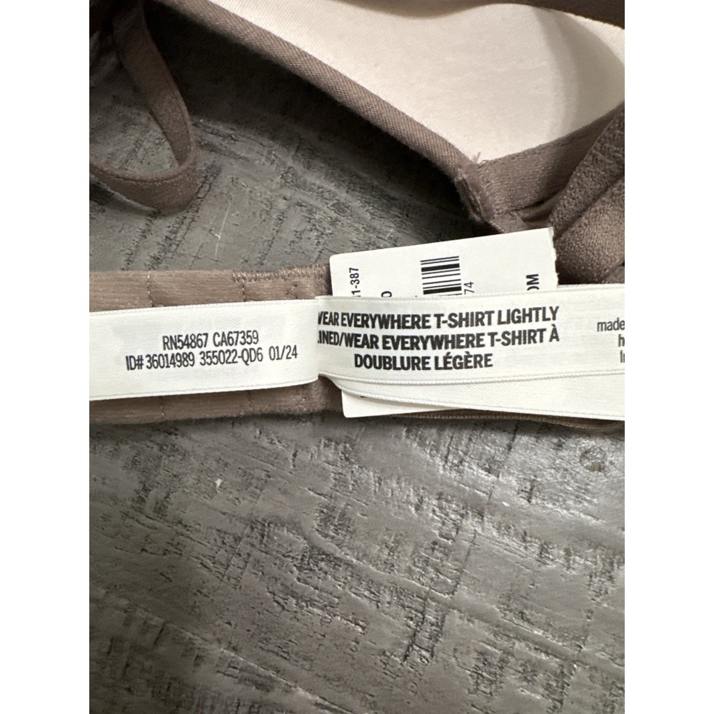Victoria's Secret PINK 32B Wear Everywhere Lightly Lined T-Shirt Bra Taupe Brown - Picture 6 of 8